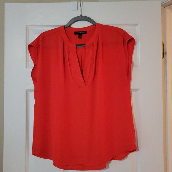 Banana Republic | Orange Blouse, Size S (petite) - Picture 2 of 10
